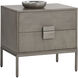 Jade 25.5 X 24.5 inch Antique Silver / Ash Grey Night Stand